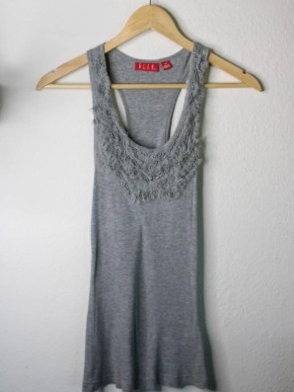 Elle Gray Ribbed Tank Top